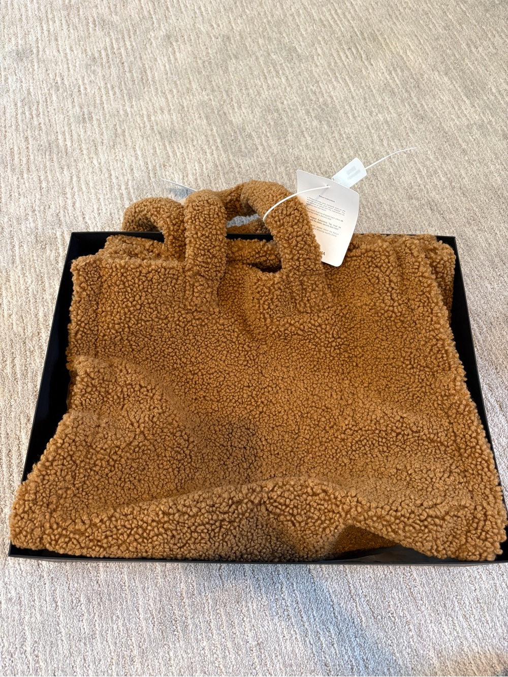 NWT Stand Studio Teddy Fleece Shopper Tote - Brown